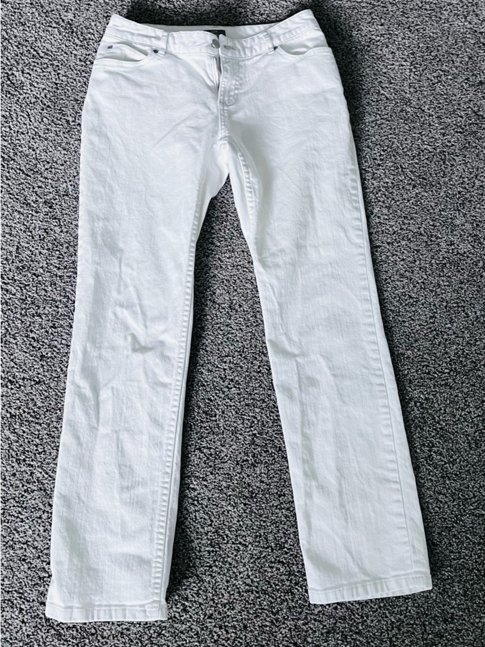 J Jill Women's White Straight-Leg Jeans